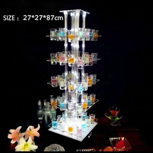 Kệ Trưng Bày Rượu Bia Gắn Tường, Bằng <span class=keywords><strong>Acrylic</strong></span>, Có Đèn LED, Dùng Cho Quán Bar, Câu Lạc Bộ Đêm - Product Image 1