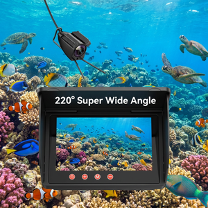 220 °   Caméra de pêche sous-marine grand angle avec moniteur IPS 5 pouces, luminosité 2500 NIT, IP68 pour la pêche en eau salée - Product Image 1