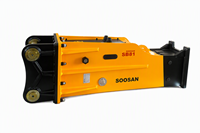Marteau brise-roche hydraulique SOOSAN SB81 pour excavatrice de 18 à 26 tonnes, burin de 140 mm, marteau hydraulique