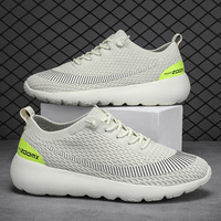 Chaussures de sport respirantes et confortables pour hommes, baskets décontractées antidérapantes toutes saisons, design noir à lacets