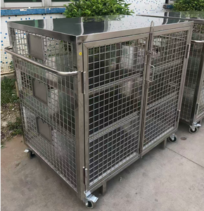 Kit de <span class=keywords><strong>cage</strong></span> de rouleau en métal de sécurité de casier mobile commercial avec la <span class=keywords><strong>cage</strong></span> d'étagères plates d'acier inoxydable - Product Image 1