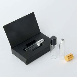 Flacon de parfum en verre carré de 5 ml avec boîte, pack d'essai d'huiles essentielles, transparent ou couleur personnalisée - Product Image 4