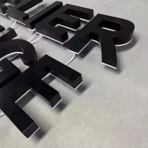 مخصص الفولاذ المقاوم للصدأ قناة 3D إلكتروني الذهب اسم الاستوديو للمباني المكاتب الزفاف الفنادق بار مول الشركات بارك - Product Image 3