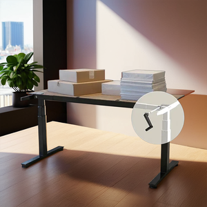 โต๊ะมือหมุนแบบแมนนวลสำหรับพื้นที่ทำงานสีเขียวพร้อมฟังก์ชันปรับความสูงได้ - Product Image 1