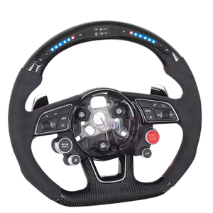 Volant en fibre de carbone véritable avec écran LED et bouton de démarrage à quatre touches pour RS3 R8 S6 <span class=keywords><strong>Q5</strong></span> Q7 - Vente flash - Product Image 1