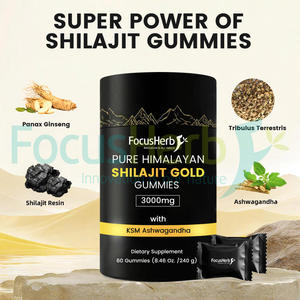 FocusHerb Gummies de Shilajit Pur de l'Himalaya de Qualité Or avec 100% Shilajit, 60 Gummies - Product Image 3