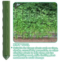 Tiges de tuyaux en acier revêtues de plastique durables, piquets de jardin en métal, supports de plantes grimpantes