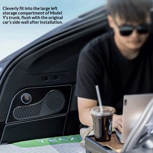 Mini-réfrigérateur de voiture Tesla Model Y Glacier avec compresseur, réfrigération, maintien au frais, <span class=keywords><strong>12V</strong></span> DC, compatible OLIVER - Product Image 1