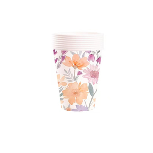 Juego de Vajilla Desechable DAMAI con Diseño de Flores Primaverales, Platos, Vasos y Servilletas de Papel para Fiestas de Cumpleaños - Product Image 6