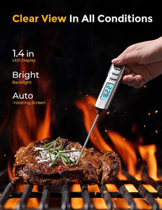 Termometer Daging Digital Tahan Air untuk Dapur dengan Probe Bacaan Instan dan Layar LCD untuk Pengukuran Suhu BBQ oleh Koki - Product Image 4