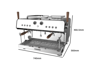 Máquina de Café Profesional de Doble Grupo, Equipo Manual para <span class=keywords><strong>Espresso</strong></span> y Latte, Acabado en Acero Inoxidable para <span class=keywords><strong>Restaurante</strong></span> - Product Image 6