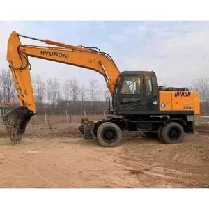 Excavadora de ruedas Hyundai 210W-7 usada, Modelo 2020, motor Cummins, maquinaria de movimiento de tierras, construcción agrícola - Product Image 1