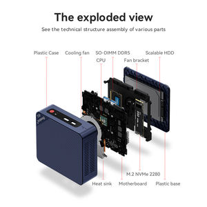 Beelink eq12 Intel N100 8G 512G Mini PC win11 máy tính xách tay hai <span class=keywords><strong>Ethernet</strong></span> LAN nhanh chóng công nghiệp máy tính để bàn máy tính cho kỹ thuật số biển làm việc - Product Image 5