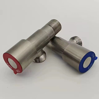 Vanne d'angle en laiton de 1/2 po (15 mm) en gros, vanne en cuivre pour chauffe-eau, accessoires de toilettes et de salle de bain