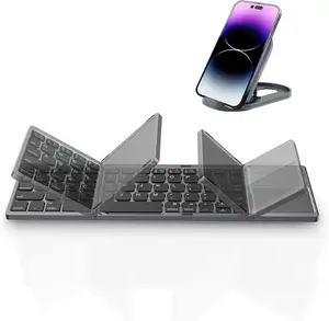 Ultra slim dobrável portátil teclado dobrável presente promocional teclado bluetooth dobrável com touchpad shenzhen