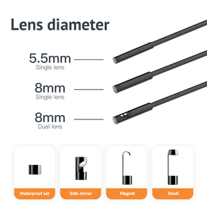 Cámara de inspección de boroscopio Digital Inskam 113 1080P, cámara impermeable <span class=keywords><strong>IP67</strong></span> de 8mm, cámara de alcantarillado con pantalla LCD de 4,3" - Product Image 5