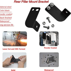 Soportes de montaje de luces de acero para vehículos utilitarios Polaris 2013-2019, soporte para lámpara de techo trasera - Product Image 2