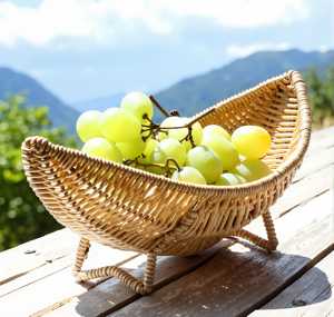 Banana Boat Rattan <b>Basket</b> Handwoven Natural Wicker <b>Display</b> Bowl 29x14.5cm Home Decor OEM Supplier Vietnam - Product Image 4