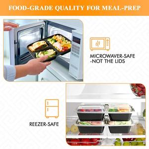 Loncheras Desechables de PP con 3 Compartimentos, Aptas para Microondas, para Comida para Llevar de Restaurantes - Product Image 3