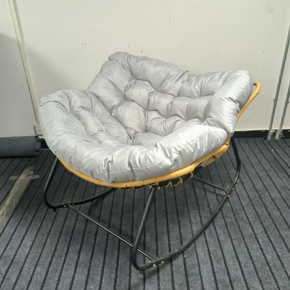 Single Bird's Nest Design Metal Wood Rocking Chair Home or Hotel ...