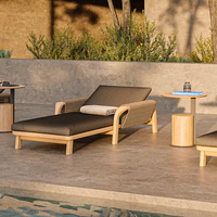 Canapé d'extérieur, cour, villa, resorts en teck, patio, imperméable et crème solaire, jardin, loisirs, ensemble de meubles pour salon simple