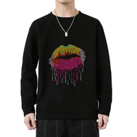Transfert thermocollant de strass effet arc-en-ciel pour T-shirt