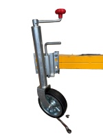 Roue de support simple en caoutchouc de 8 pouces pour voiture, camping-car, caravane, équipement de camping, pince de fixation 1500L