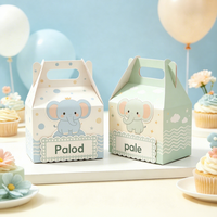 Boîte cadeau personnalisée avec fenêtre transparente pour chapeaux et casquettes, boîte de vente au détail pour friandises, fruits, raisins, boîtes à poignée en carton ondulé