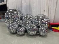 Ballon gonflable miroir brillant à double couche en PVC imperméable et imprimé UV pour intérieur et extérieur, idéal pour les soirées disco et les événements d'entreprise