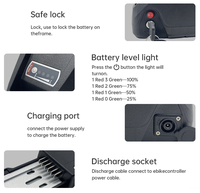 Batterie de vélo électrique Hailong Downtube au lithium 48V 30Ah/52V 30Ah/72V 20Ah pour vélo électrique 250W-2000W avec cellules 21700