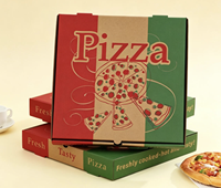 Boîte d'emballage pour pizza de qualité alimentaire en gros avec logo personnalisé pour pizzeria et livraison
