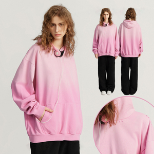 H5425 Automne Hiver Ventes Flash Personnalisées 458 Grammes Premium Distressed Oversized Hoodies Hommes Femmes - Product Image 5