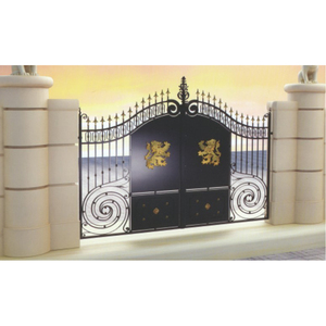 HUAART-puertas eléctricas principales personalizadas para el hogar, diseño de valla de hierro forjado - Product Image 2