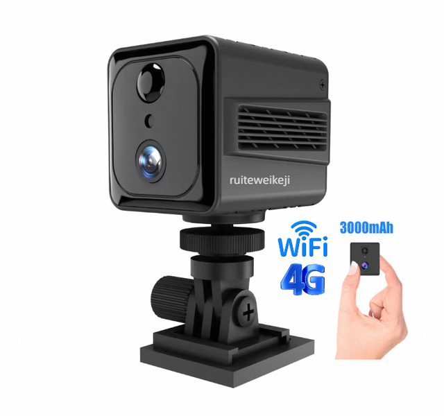 Hot Sale 1080p CMOS Sensor Wide Angle Night Vision Wireless Camcorder Indoor 4G Mini WiFi Camera 3800mAh Battery Cloud Storage