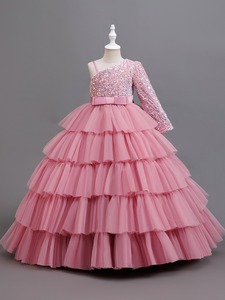 Cô Gái Thanh Lịch Công Chúa Ăn Mặc Duy Nhất Vai Dài Tay Áo Tầng Bánh Hai Lớp Ăn Mặc Cho Đám Cưới Bên Mùa Hè Cross Biên Giới Nền Tảng - Product Image 3