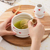 Service à thé japonais Fouet en bambou Chasen Scoop Chashaku pour la cérémonie du thé japonaise Matcha 4pcs Set Wholesale Matcha Whisk Set