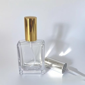 Botella de Vidrio de Alta Gama <span class=keywords><strong>para</strong></span> Verano, Diseño Cuadrado Plano <span class=keywords><strong>con</strong></span> Forma de Hongo, 50 ml, Portátil, <span class=keywords><strong>con</strong></span> Serigrafía, <span class=keywords><strong>para</strong></span> Crema <span class=keywords><strong>para</strong></span> el Cuidado de la Piel - Product Image 1