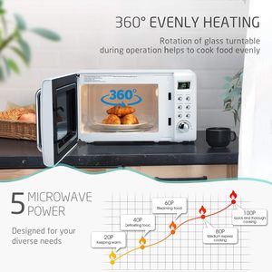 Horno Microondas Eléctrico Digital de 20L con Pantalla de Vidrio, Automático, para el Hogar, Disponible en Stock - Product Image 1