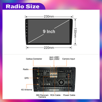Autoradio Double DIN 9 Pouces, Lecteur Multimédia Vidéo Android Universel avec Écran Tactile, Mirror Link et CarPlay