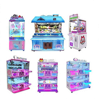 Petite machine à griffes commerciale de table avec lecteur de cartes et accepteur de billets, kit pour confiserie, type UFO Catcher