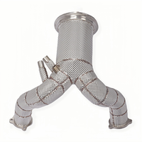 Downpipe Knalpot Berinsulasi High Flow 200 CELL untuk Porsche Cayenne 9YA 3.0T 2019-2024 Pipa Turbo Performa OEM 100% Cocok