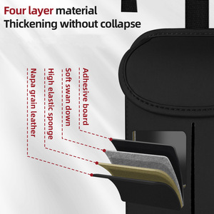 Organisateur de siège arrière de voiture en cuir PU de luxe Anjuny, sac de rangement intérieur arrière avec porte-sac à main - Product Image 2