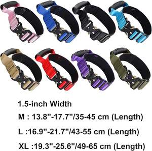 <span class=keywords><strong>Collar</strong></span> táctico para perros de <span class=keywords><strong>1</strong></span>,5 pulgadas, <span class=keywords><strong>Collar</strong></span> de entrenamiento para perros de alta resistencia con mango, hebilla de liberación rápida, <span class=keywords><strong>Collar</strong></span> grueso para mascotas medianas y grandes - Product Image 3