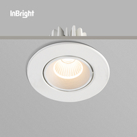 Spot LED encastré moderne pour hôtel, blanc et noir, 8W, orientable, anti-éblouissement, en aluminium