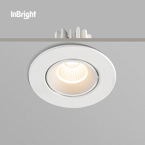 Moderna Lámpara <span class=keywords><strong>LED</strong></span> Empotrada en el <span class=keywords><strong>Techo</strong></span>, de Aluminio, Antideslumbrante, Ajustable, de 8w, en Blanco y Negro, para Hoteles - Product Image 6