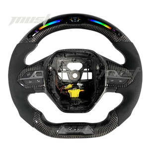 Volant en fibre de carbone personnalisé avec affichage LED intelligent du régime moteur pour <span class=keywords><strong>Peugeot</strong></span> 408 508 2008 3008 4008 5008 SW <span class=keywords><strong>GT</strong></span> 2017-2026 - Product Image 1