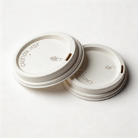 Couvercles ronds classiques jetables en PS blanc de 80 mm pour gobelets à emporter – Prêts à l'emploi