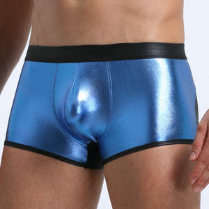 กางเกงบ็อกเซอร์หนังเทียมสำหรับผู้ชาย,กางเกงในสวมใส่สบายระบายอากาศได้ดีมีช่องระบายอากาศใส่เล่นกีฬาสำหรับฤดูร้อน - Product Image 3