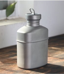 Kit mensa da esterno in titanio capacità 1100ml 37oz con tazze da pentole da 750ml e 400ml - Product Image 5