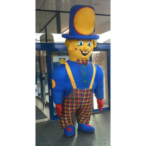 Costume gonfiabile da Clown Jumbo, Costume da mascotte pieno d'aria costume da clown gonfiabile con aria soffiata - Product Image 6